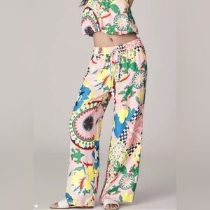 Anthropologie Maeve straight leg pull on silky pants Sz XS